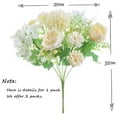 thumbnail image 3 of KIRIFLY Artificial Flowers, Fake Peony Silk Hydrangea Bouquet Decor Plastic Flower Arrangements Wedding Decoration Table Centerpieces（White）, 3 of 7