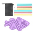 thumbnail image 3 of Tablero de actividades sensoriales, juguete para desarrollar habilidades motoras finas, forma, almohadillas antiestrés, tablero antiestrés para morado claro, 3 of 9