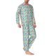 thumbnail image 2 of Fotbe Cute Corgi Head Pijama de Hombre con Estampado de Manga Larga, Conjunto de 2 Piezas, Ropa de Dormir Suave y Cómoda con Bolsillos-Small, 2 of 7