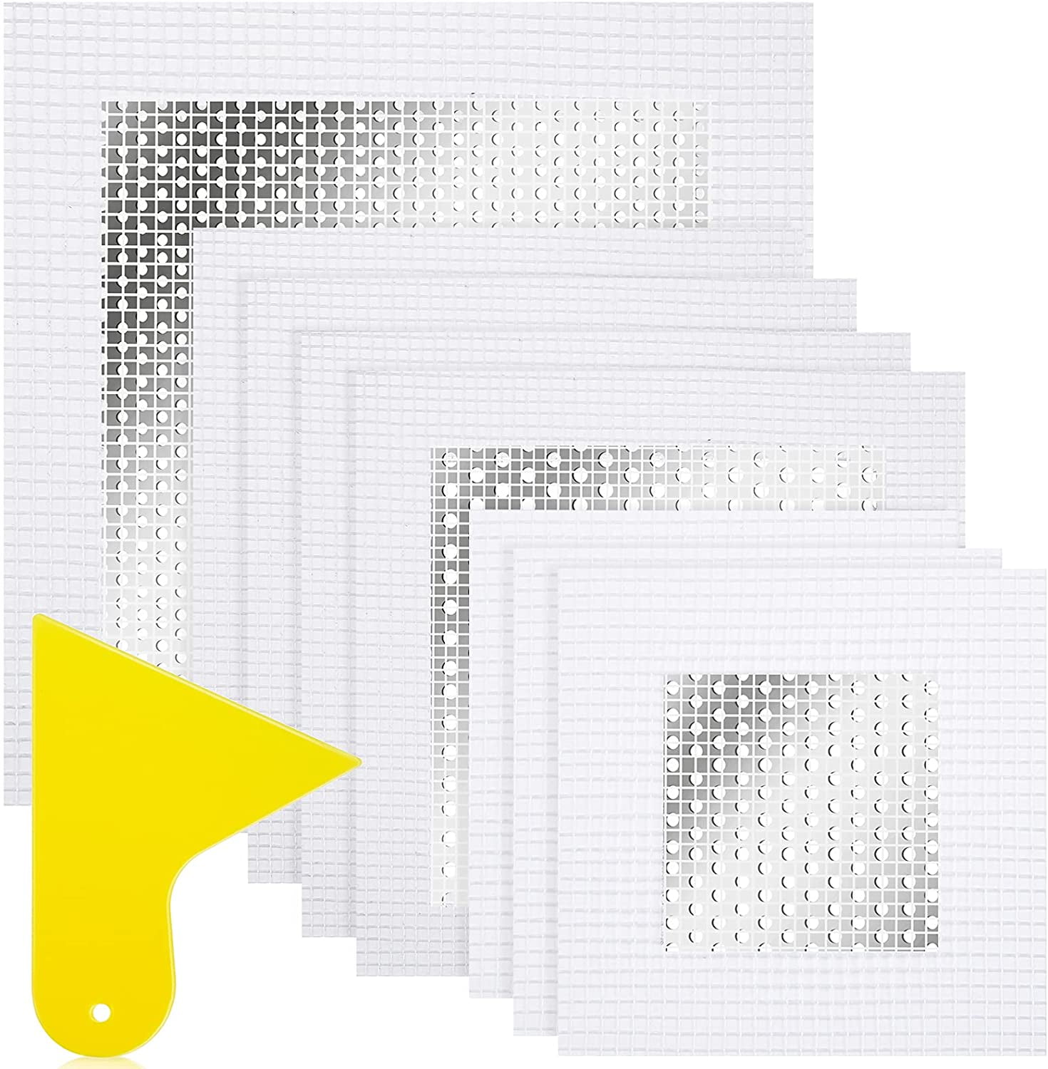 9 Pieces Wall Repair Patch Kit Drywall Repair Kit Including 2, 4, 6