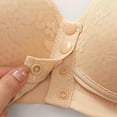 thumbnail image 4 of THDHVS Womens Plus Size Bras,Bras for Women,No Underwire Front Closure Comfortable Senior Wireless Snap Closing Bra Beige 40, 4 of 5
