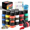 thumbnail image 1 of Set de pintura lavable TMOL para niños de 12 colores con pinceles y paleta, 1 of 7