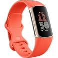 thumbnail image 2 of Fitbit Charge 6 Fitness Tracker Smartwatch with Heart Rate, GPS, Health Tools - Gold Case w/ Coral Bundle with Cleaning Cloth and Charger, 2 of 7