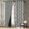 thumbnail image 4 of Vargottam Elegant Bird Pattern Curtains - Set of 2 Blackout Panels, 42 x 108 Inches - Noise Reducing & Energy-Efficient Room Darkening Window/Door Drapes for Modern Home Dcor - Gray, 4 of 9