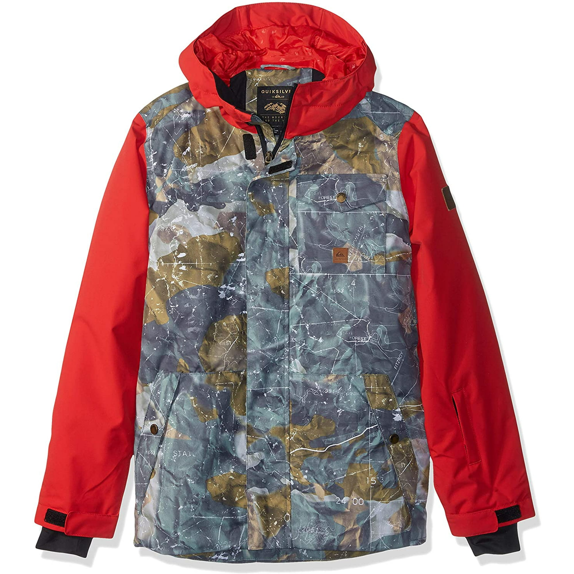 Quiksilver Boys' Big Ridge Youth 10K Snow Jacket, Grape Leaf