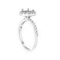 thumbnail image 3 of 1/2ct Diamond Halo Engagement Ring Setting 14K White Gold Semi Mount Jewelry, 3 of 3