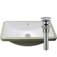 thumbnail image 1 of Novatto NP-U213907CH Rectangular Undermount White Porcelain Sink Overflow Drain Set, Bchrome, 1 of 4