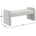 thumbnail image 3 of SAFAVIEH Couture Patsy Solid Felt Modern Bench, Light Grey, 3 of 8