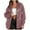 Pink, variant on Zpanxa Leather Jacket Women Winter Coats Solid Color Flip Collar Long Sleeve Tops Fashion Zipper Motorcycle Jacket Outwear with Pockets Pink M