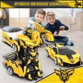 thumbnail image 6 of Wupuaait 2.4Ghz Transform Rc Cars 1:18 Scale Remote Control Car Transforming Robot, One-Button Deformation 360° Rotation Car Toy Gifts for Boys 3-12, Bee, 6 of 6