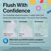 The Honest Company Little Flushables Plant-Based Wipes, 126 Count, Hypoallergenic, Safe to Flush