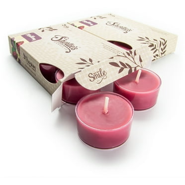 Mulberry Tealight Candles Multi Pack - 12 Dark Red Premium Scented Tea Lights - Shortie's Candle Company