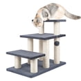 thumbnail image 1 of Pet Stairs SOCATER, 3 peldaños para perros y gatos, 20 pulgadas, color gris, 1 of 7