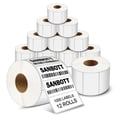 thumbnail image 1 of Etiquetas térmicas directas SANBOTT de 2.25 x 1.25 pulgadas, 12 rollos de 1000 etiquetas, 1 of 6