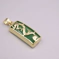 thumbnail image 3 of Imperial Green Jade Golden Dragon Pendant with Gold and Jade, 3 of 4