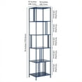 thumbnail image 6 of Evelyn&Zoe Cortland 18" Wide Rectangular Bookcase in Mykonos Blue, 6 of 7