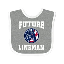 Inktastic Future Lineman Boys Baby Bib