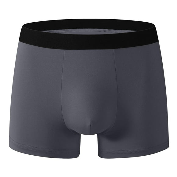 Besolor Mens Underwear Casual Color Block Mid Elastic Waisted Boxer Briefs Stretchy Breathable Underwear