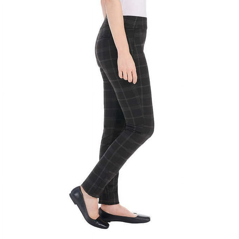 Dalia Ladies' Comfort fit Sits at Waist Slim Leg Stretch Pull On Pant  (Black, Small) at  Women's Clothing store