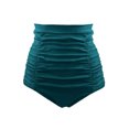 thumbnail image 1 of Short de Bain Rétro Taille Haute Noir/violet/vert pour Femme, 1 of 2