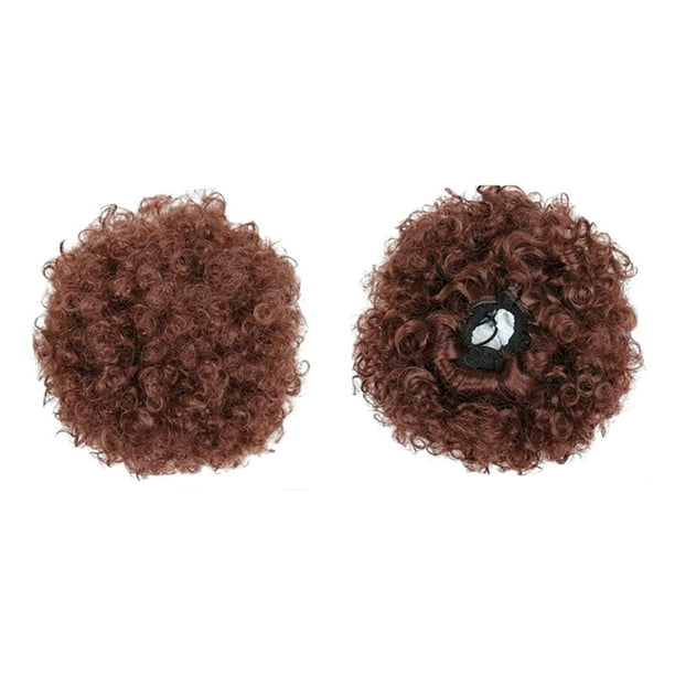 Seitruly Moño de pelo de cola de caballo de soplo afro de fibra impresionante Updo con cordón de pelo de cola de caballo de alto soplo Cuidado del cabello Q9 1BT0906