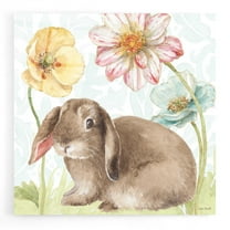 Epic Art 'Spring Softies Bunnies III' by Lisa Audit, Acrylic Glass Wall Art, 12"x12"