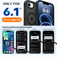 thumbnail image 2 of Atgdluk® Magnetic Shockproof for iPhone 17e / 16e Case, Compatible with MagSafe Protection Phone Case with Raised Camera Edge, Black, 2 of 7