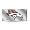 Denver Broncos Silver Laser License Plate