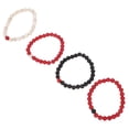 thumbnail image 3 of 4 pulseras de cuentas: pulseras de cuentas de piedra natural hechas a mano para mujeres y niñas. Pulseras elásticas con piedras para fiestas, verano, playa, vacaciones y festivales., 3 of 5