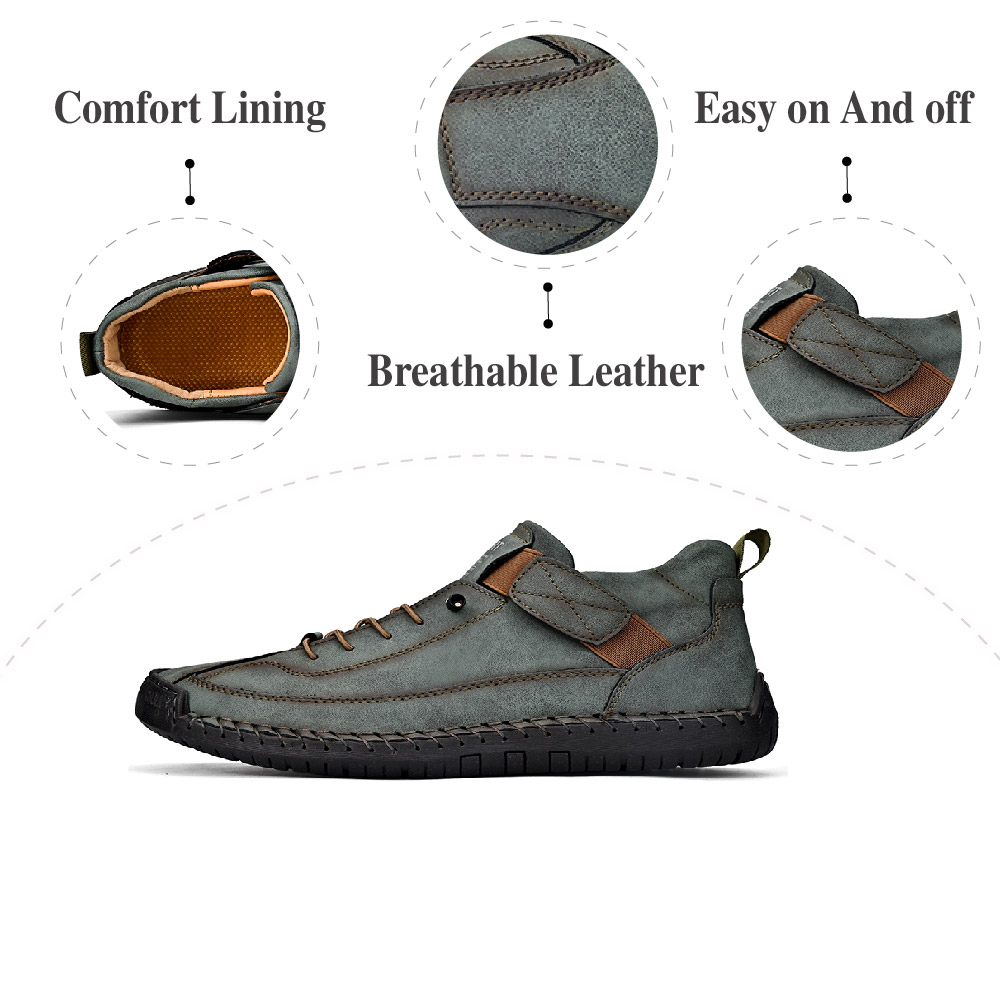 Mens Business Casual Shoes Comfortable Fashion Sneakers Lightweight Hiking Shoes Breathable Outdoor Shoes Green 7.5 US