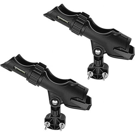 Hitorhike Fishing Rod Holder Universal Fit Kit with Mount Allows for 360-degree Adjustment Kayak Fishing Boat Rod Holder (Fishing Rold Holder x2+Side Mount x2)