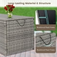thumbnail image 4 of 200Gal Outdoor Storage Box, PE Rattan Deck Box for Outside Patio Furniture, Cushions Toys Garden Poolside Storage Bench, Waterproof Lid, Gray, 4 of 9