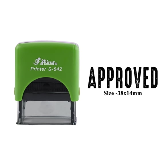 eloria-décor Approved Black Ink Self Inking Rubber Stamp Office & Commercial Use Office Stationary, DESIGN07
