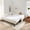Beige, variant on Twin Size Daybed with Trundle Upholstered Sofa Bed, Linen Fabric Beige Vertical Stripes, Space Saving Daybed for Guest Room, 82.5x43x30