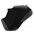 thumbnail image 2 of 6 Pairs,Men's and Women's Sports VLOOCKLE Running Socks Breathable Low-Cut Sports Socks Thickened Anti-Slip Combed Cotton Socks Black, 2 of 4