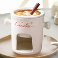 thumbnail image 4 of Fondue Mug Ceramic Chocolate Melting Pot Mugs Snack Candy Melter Coffee, 4 of 6