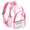 L Pink, variant on Transparent Clear School Backpack, Water-Resistant PVC Plastic, Backpack and Pencil Case Set Reinforced Shoulder Straps Back to School L Pink