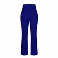 thumbnail image 6 of QATAINLAV Butt Lifting Leggings for Women Elastic High Waist Tummy Control Yoga Pants Casual Flared Leg Running Pants with Pockets, Blue, XL, 6 of 8
