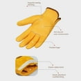 thumbnail image 2 of Abanopi Guantes de trabajo, trabajadores, hombres y mujeres esposan a hombres y mujeres esposan a invierno caliente con esposas de cuero de invierno Cowhide con esposas) Hombres o mujeres rancho, 2 of 8
