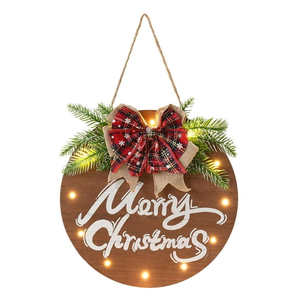 Cartel de Navidad HOMCDALY Merry Christmas con 12 luces LED