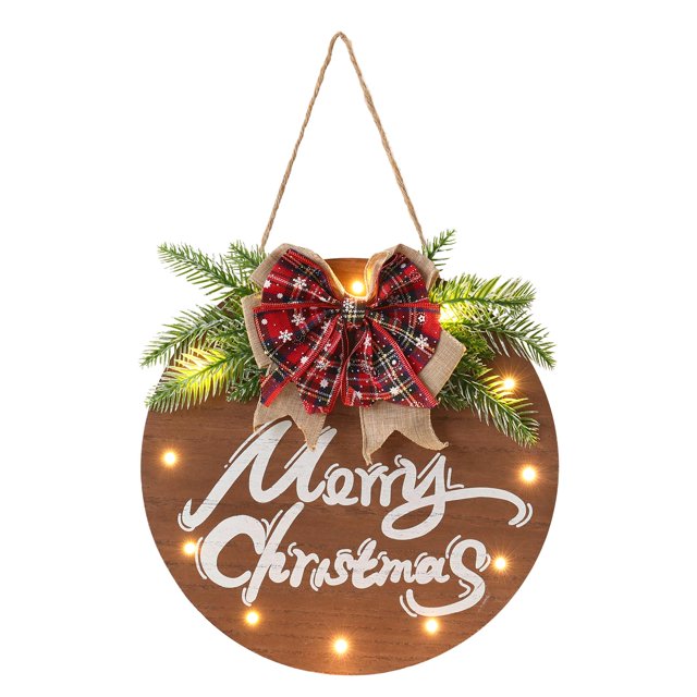 Cartel de Navidad HOMCDALY Merry Christmas con 12 luces LED