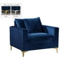 thumbnail image 2 of Home Square 2 Piece Upholstered Velvet Accent Chair Set in Navy, 2 of 5
