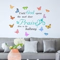 thumbnail image 3 of Calcomanías de pared de mariposas, citas bíblicas inspiradoras, calcomanía de pared, hasta que Dios abra la puerta de al lado, alábenlo en el pasillo, calcomanía de pared, 3 of 8