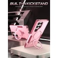 thumbnail image 3 of Poetic Neon Case for Galaxy S24 Ultra 6.8", [Magnetic Ring Stand] Dual Layer Rugged Slim Shockproof Protective Cover, Light Pink, 3 of 6