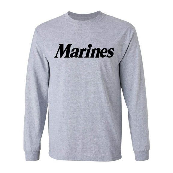 Marines Long Sleeve T-Shirt in gray