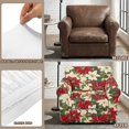 thumbnail image 6 of Chririnla 2 Piece Armchair Slipcover for Living Room, Poinsettia Pattern Chair Cushion Cover Stretch Sofa Cover for Pet, 6 of 8