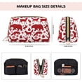 thumbnail image 5 of Rateoe red plaid Moose Bunny bear for Travel Makeup Bag,Large Capacity Cosmetic Bags for Women,Waterproof Portable Pouch Open Flat Toiletry Bag Make up Organizer, 5 of 8