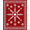 Red, Pattern 1, variant on ODIKA 4'x6' Machine Washable Non-Slip Area Rug, Winter Snowflake Latch Hook Pillow Cover DIY Kit with Canvas High Traffic Rug, Red, 635085
