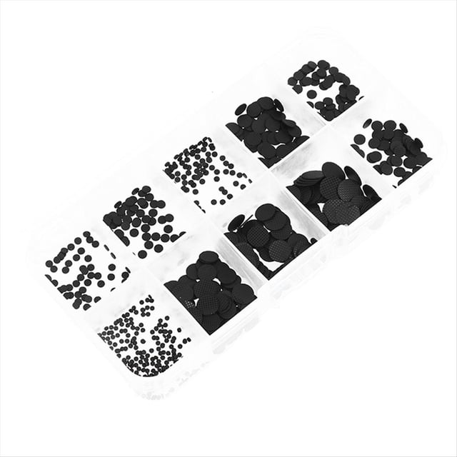 500 Unids/Caja 1,5-8 mm Diferentes Tamaños Almohadillas de Goma Conductoras Kit de Reparación de Teclado para Control Remoto IR Goma Conductora