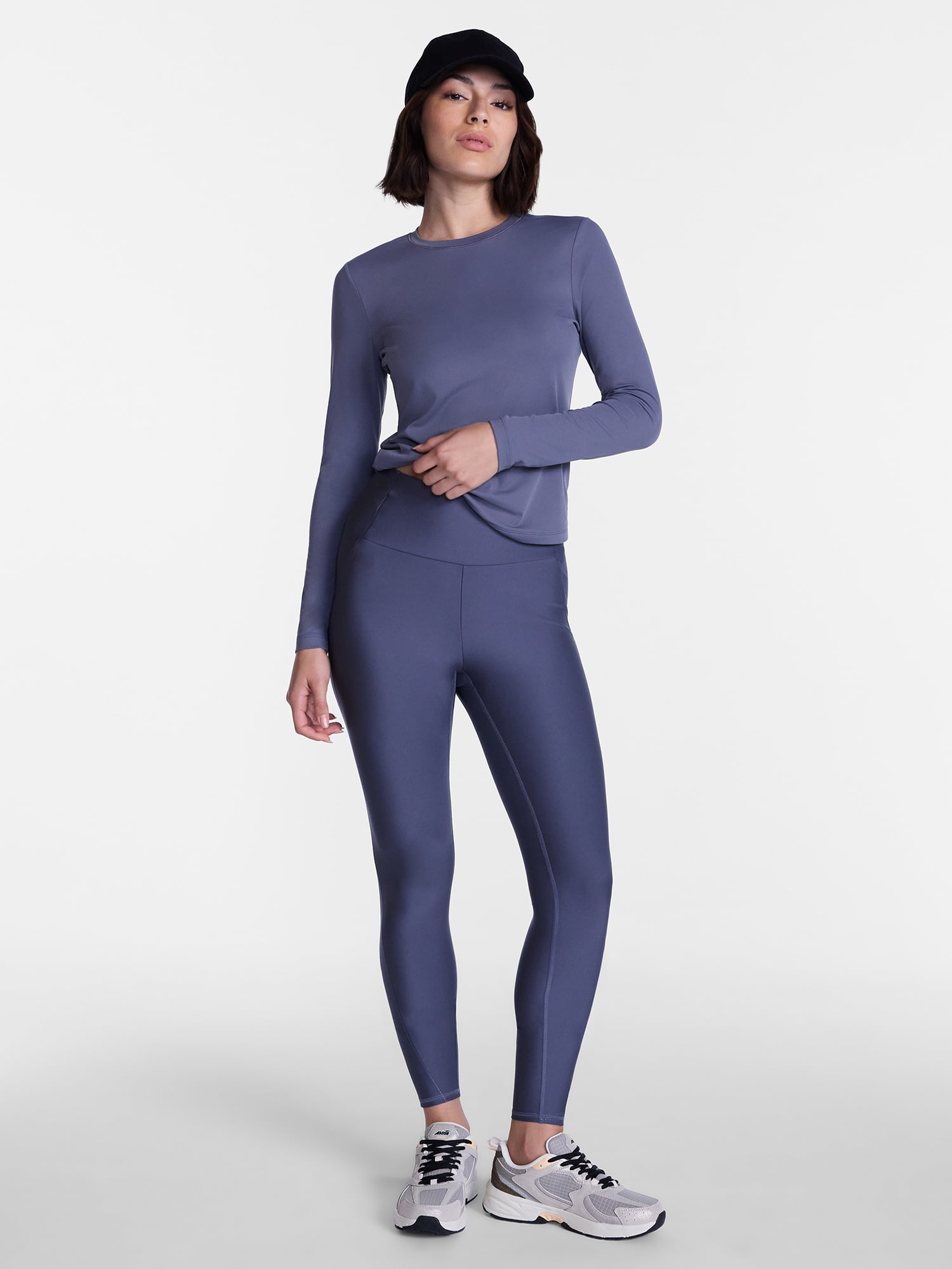 Avia Women's and Women's Plus Shine Leggings, 27" Inseam, Sizes XS-4X